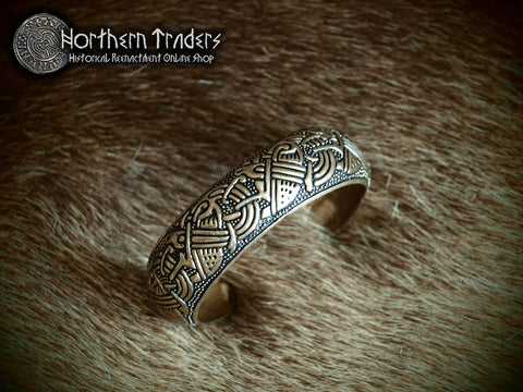 Celtic Bracelet with Interlaced Beasts