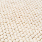 Luxury Cream Pebble Wool Rug Soft Cosy Bedroom Nursery Room Living Area Rugs Natural Textured Bobble Wool Blend Mat