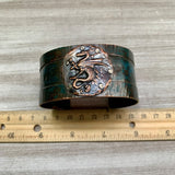Dragon Cuff, Dragon Jewelry, Oxidised Copper Bracelet, Handmade Medieval Cuff, Unique Oxidized Copper Cuff, Gifts for Her, Gift for Him
