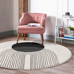 Abstract Round Rug|Onedraw Floor Carpet|Decorative Non Slip Circle Rugs|Striped Anti Slip Mat|Geometric Area Rugs|Beige Rug For Living Room