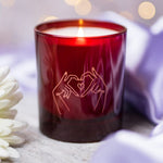 Love and Valentine's Day candle: Natural stone Rose quartz