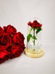 Personalised LED Rose, LED Rose in Glass Dome, Engraved personalised forever Rose, Artificial flower, Eternal Rose LED Light, Valentine Day