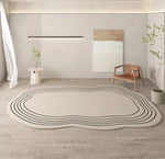 Plush Irregular shaped abstract modern rug for living room, Bedroom, Kitchen, accent area, nordic carpet, boho carpet, non slip floor mat