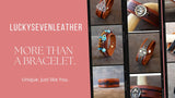 Bear Mens Bracelet, Brass Bear Charm Leather Bracelet, Men Leather Bracelet, Genuine Leather Jewelry, Gift for Son/Boyfriend, Birthday Gift