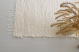 Medium handwoven cream rug, cream cotton rug, bathroom rug, kitchen rug, bedroom rug, nursery rug, portuguese rug, bohemian rug decor