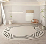 Plush Irregular shaped abstract modern rug for living room, Bedroom, Kitchen, accent area, nordic carpet, boho carpet, non slip floor mat
